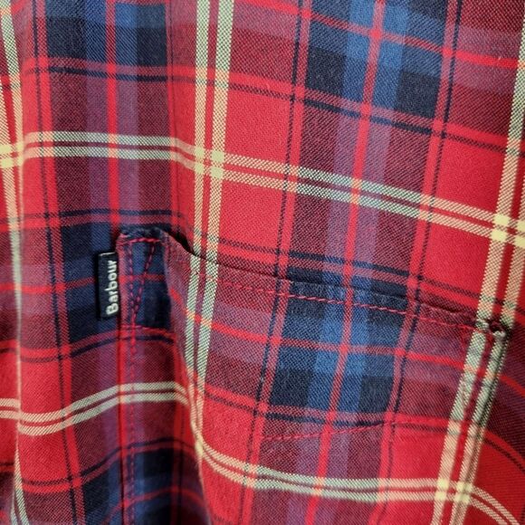Barbour Vintage Mens Tailored Fit Endsleigh Highland Check LS Flannel Shirt XL - Picture 4 of 8